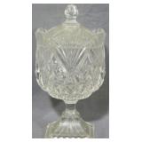 Crystal Compote with lid 8.5"