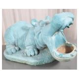 Blue Hippo Yard Ornament 8 x 13 x 7