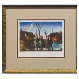 REFLECTING SWANS PRINT BY SALVADOR DALI