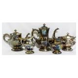 5pc Meriden Silver Plate Tea Set