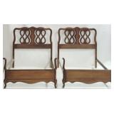 Matched Pair Vintage French Twin Beds