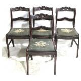 Vintage Set of 4 Mahogany Dining Chairs