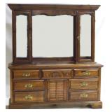 Dresser with Mirrored Back Rack