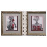 2 MARILYN MONROE RED ROSES BY BERT STERN