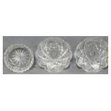 3 Pressed Glass Bowls