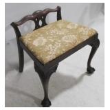 Chippendale Carved Vanity Bench