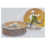 8pc Oneida Plates 9"