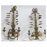 Pair Regency Wall Sconces 28"