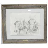 Pulling Together Framed Art 22 x 26