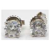 Pair 2 Ct TW Diamond Stud Earrings