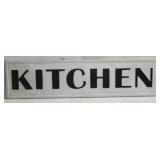 Metal "Kitchen" Sign - 12" x 48"