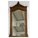 Victorian Walnut Carved Pier Mirror 75x42