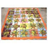 Hand Stitched Quilt - 71" x 84"