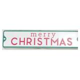 Metal Merry Christmas Sign 4.5 x 18.5