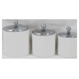 3 Canister Jars with lids 6"