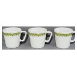 3 Pyrex Spring Blossom Mugs
