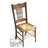 Vintage Cane Seat Chair 37 x 16 x 15