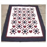 Hand Stitched Quilt "Love of Country"