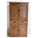 Shutter Front 4 Door Cabinet w/ Drawers