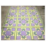 Hand Stitched Quilt - 77" x 61"