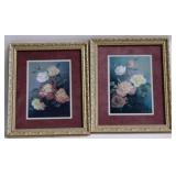 Pair Framed Prints 16 x 13