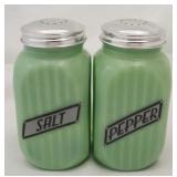 Jadeite Salt & Pepper Shaker - 5" tall