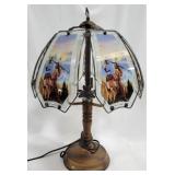 Native American Warrior Touch Lamp