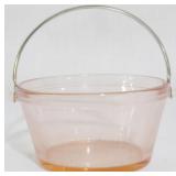 Pink Depression Glass Bucket 2.5x4"