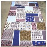 Hand Stitched Quilt - 84" x 46"