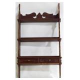 Carved Mahogany Wall Shelf 35"