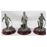 3 Pewter Civil War Collectible Figures
