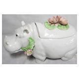 Hippo Tureen by Fitz and Floyd 15x8x7