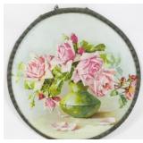 Vintage Flue Cover w/ Roses 8"