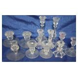 12 Assorted Glass Candle Holders