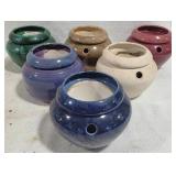 6 Pottery Planters 5x5