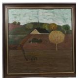 L. Samir Oil on Canvas Frame 28.5x28.5