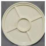 Longaberger Pottery Divided Tray 11.5"