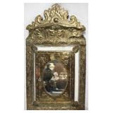 Brass Mirrored Cabinet 14x26