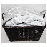 Basket with Assorted Items 18.5x14x10