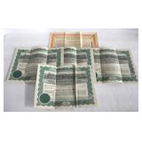 5  Vintage Stock Certificates