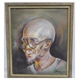 Signed Framed Oil on Canvas 13x5x11.5