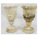 2 Marble Compotes 8"