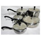 5pc Farberware Pots with Lids (2 extra lids)
