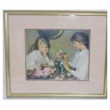 Arranging Roses Framed Print 22x25.5