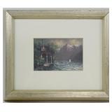 Unsigned Frame "By the Lake" 7x8.5