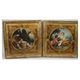 2pc Wood Wall Hangings 11x11