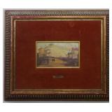 D. Camel Oil on Board Frame 10x11.5