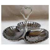 Tidbit Tray w/ handle - as is - small spot of rust