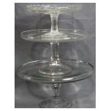 3 Glass Stands 12"