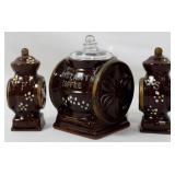 Coffee, Salt and Pepper Condiment Set